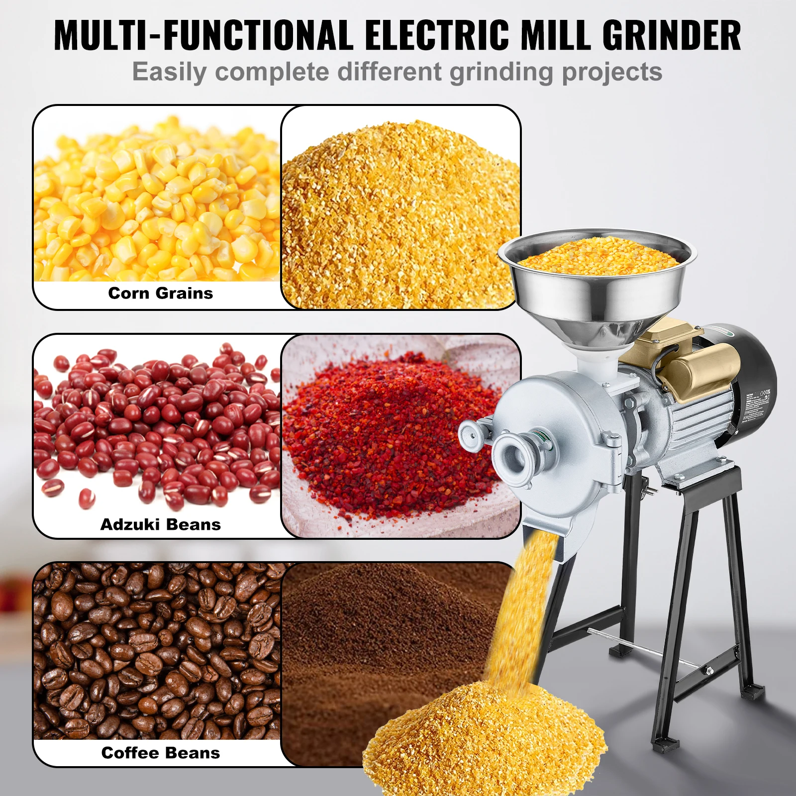 Electric Grain Mill Grinder 3000W Grinders - Image 2