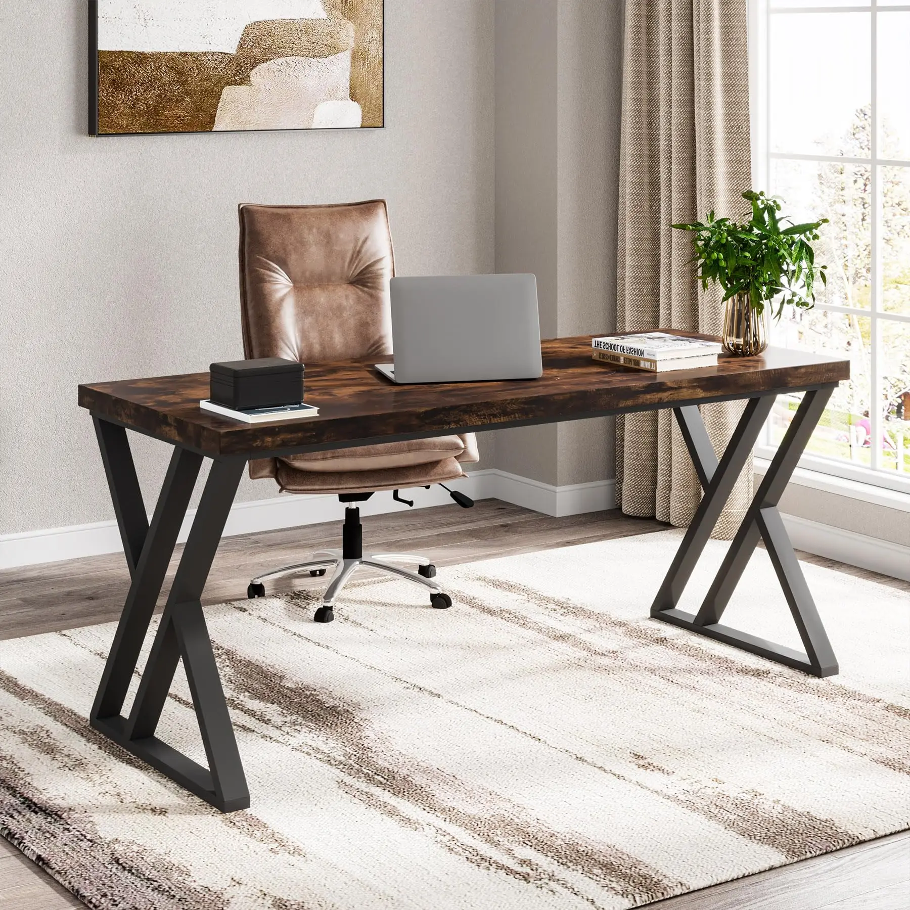 55 Inch Heavy Duty Writing Computer Desk - Image 2