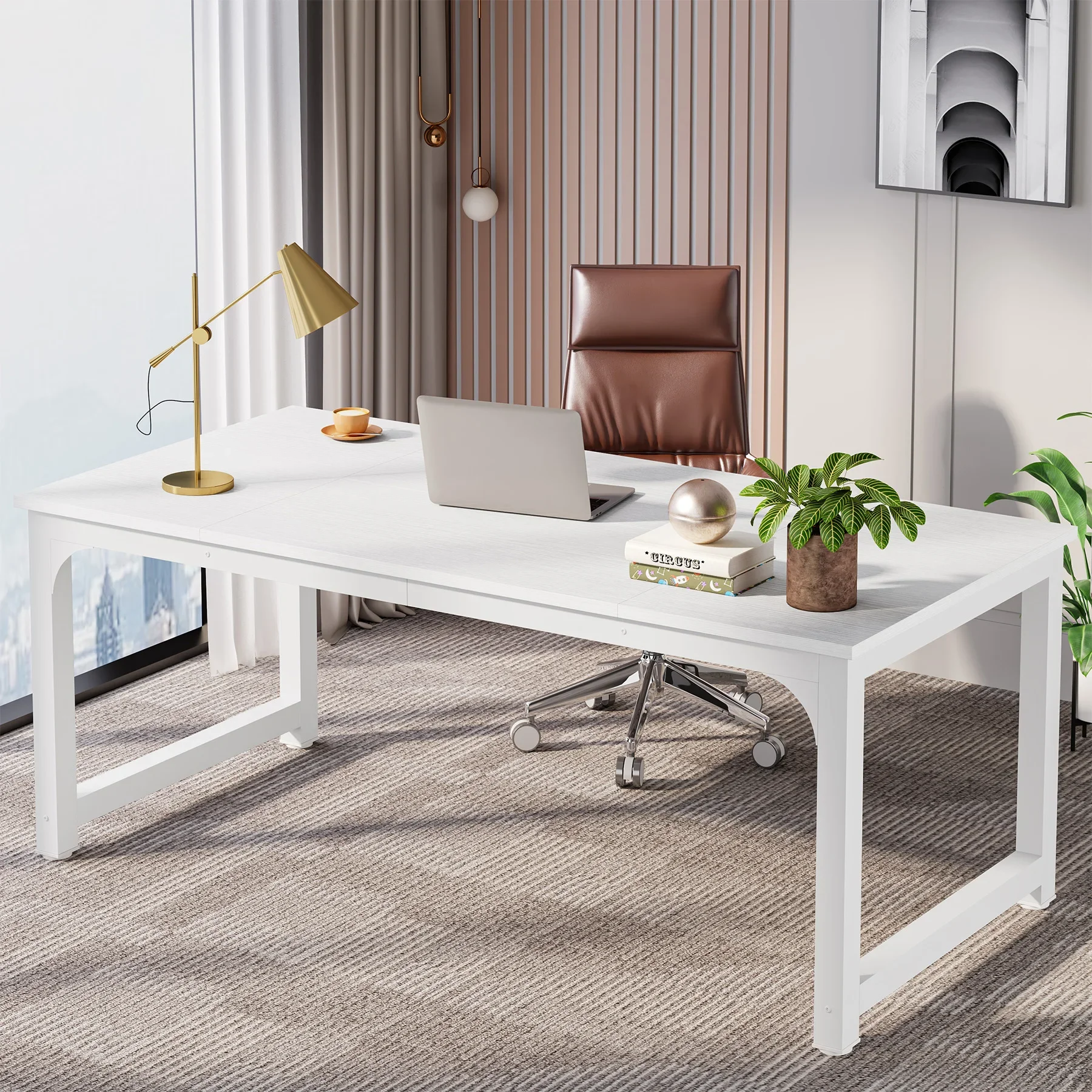 55 Inch Heavy Duty Writing Computer Desk - Image 5