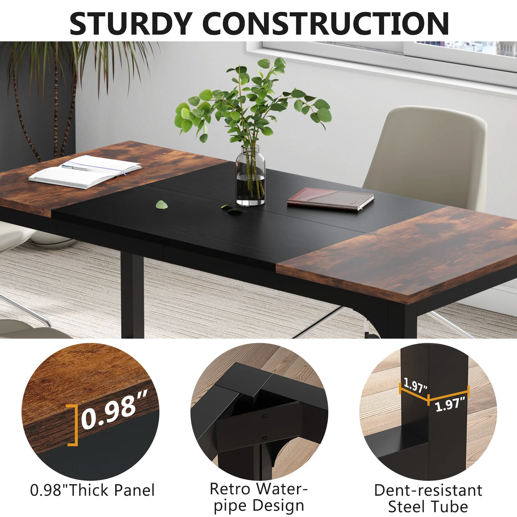 Large Office Desk Computer Table Study - Image 2