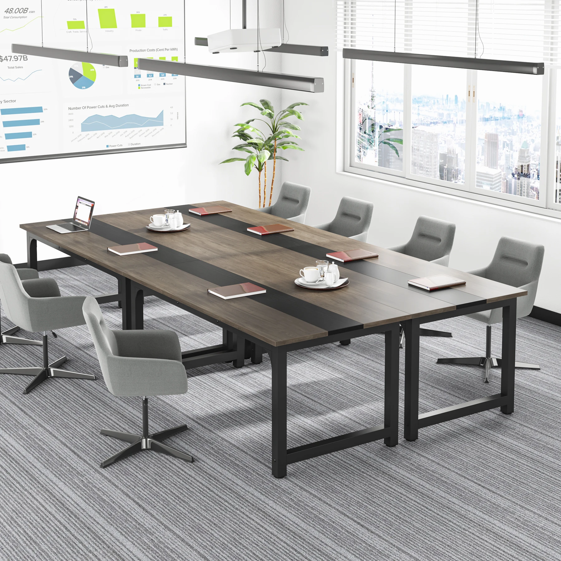 Large Office Desk Computer Table Study - Image 5