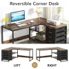 L Shaped Computer Desk with Storage Drawers - Thumbnail Image 2