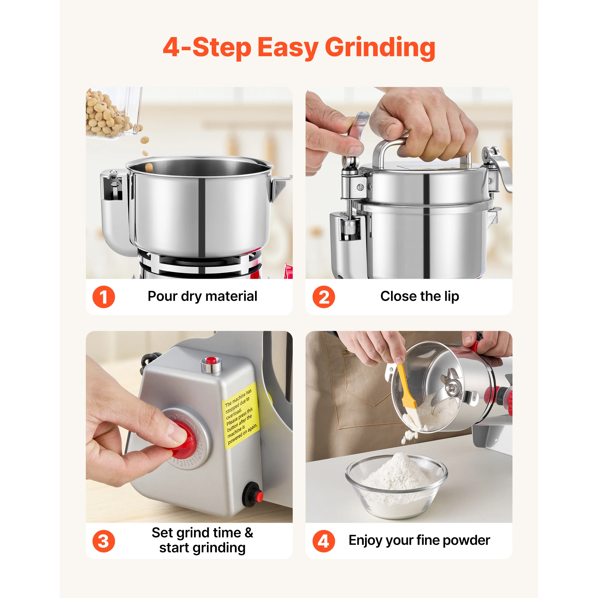 Electric Grain Mill Grinder 28000/32000RPM - Image 3