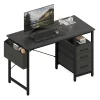 40" Computer Desk with 3 Drawers & Side Pocket - Thumbnail Image 4