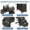 40" Computer Desk with 3 Drawers & Side Pocket - Thumbnail Image 3