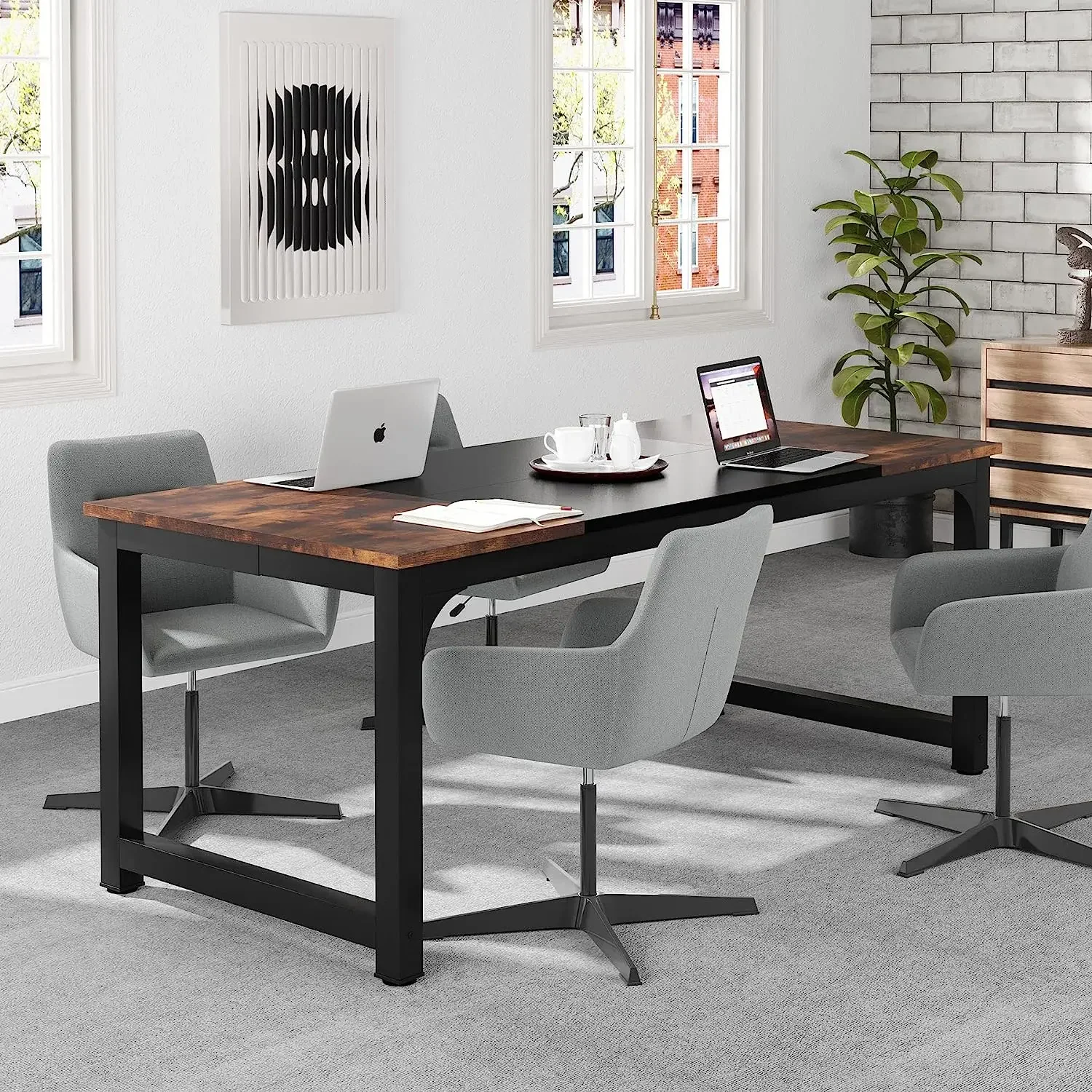 55 Inch Heavy Duty Writing Computer Desk - Image 2
