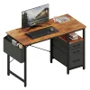40" Computer Desk with 3 Drawers & Side Pocket - Thumbnail Image 5