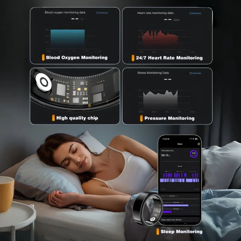 Smart Ring with SpO2 Heart Rate Sleep Monitor - Image 3