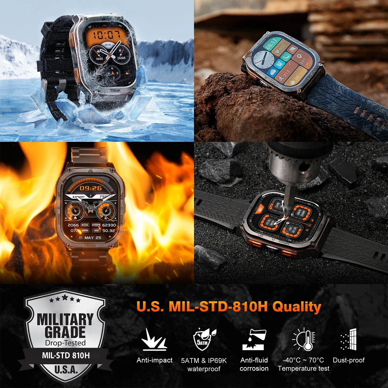 M3 Ultra GPS Smartwatch Waterproof Health Monitor - Image 2
