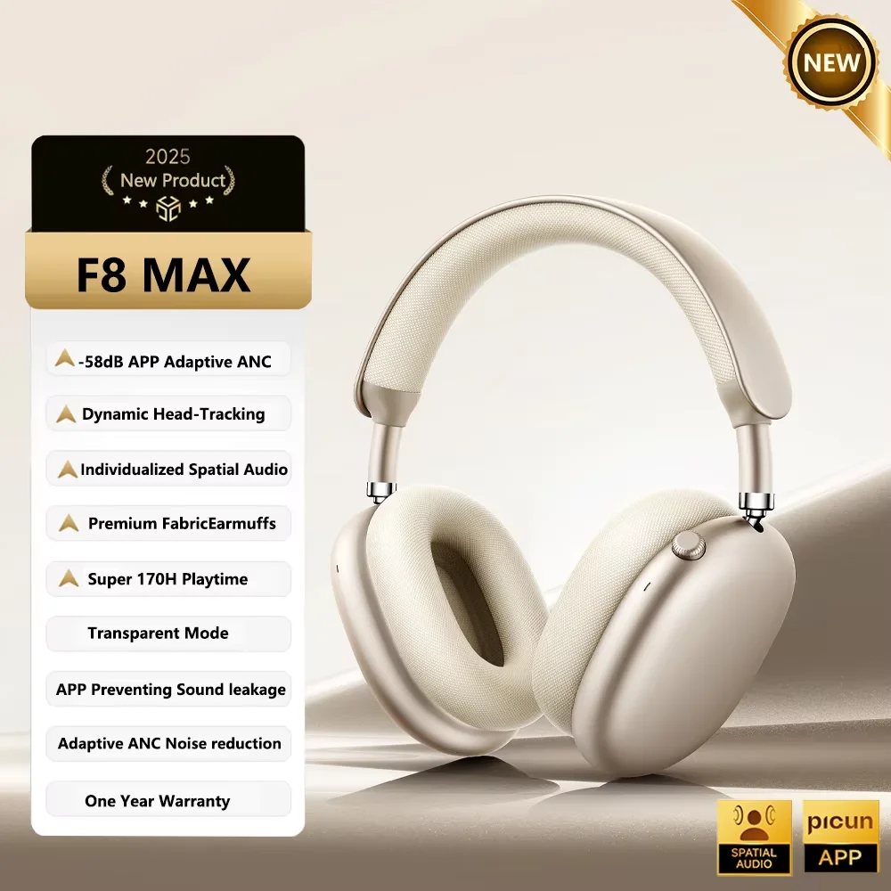 F8 Pro ANC Wireless Headphones - Image 1