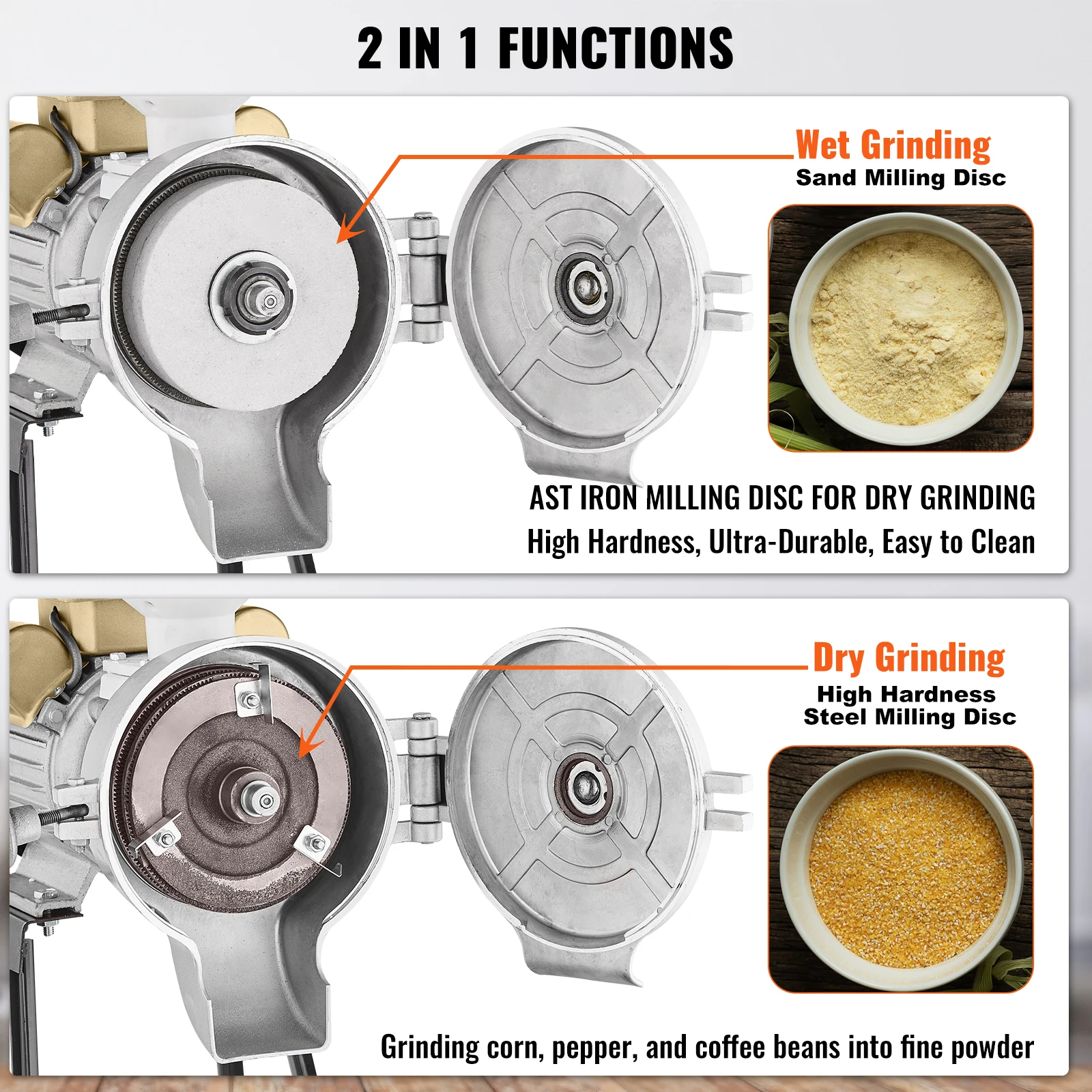 Electric Grain Mill Grinder 3000W Grinders - Image 3