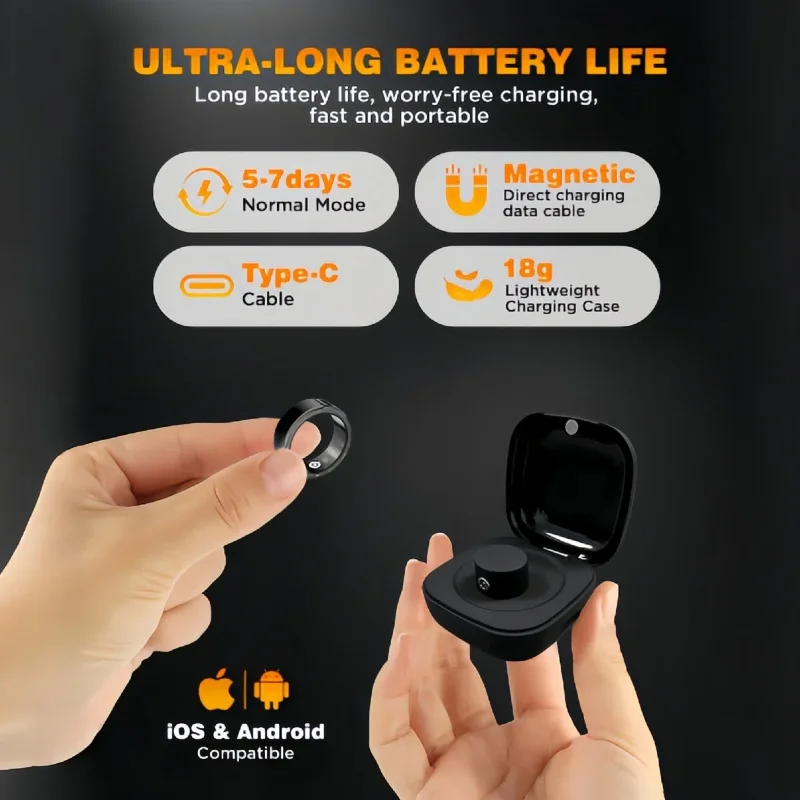 Smart Ring with SpO2 Heart Rate Sleep Monitor - Image 2