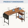 39 Inch L Shaped Gaming Desk with Power Strip - Thumbnail Image 3