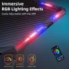 Y Shaped Gaming Desk with RGB LED Lights - Thumbnail Image 5
