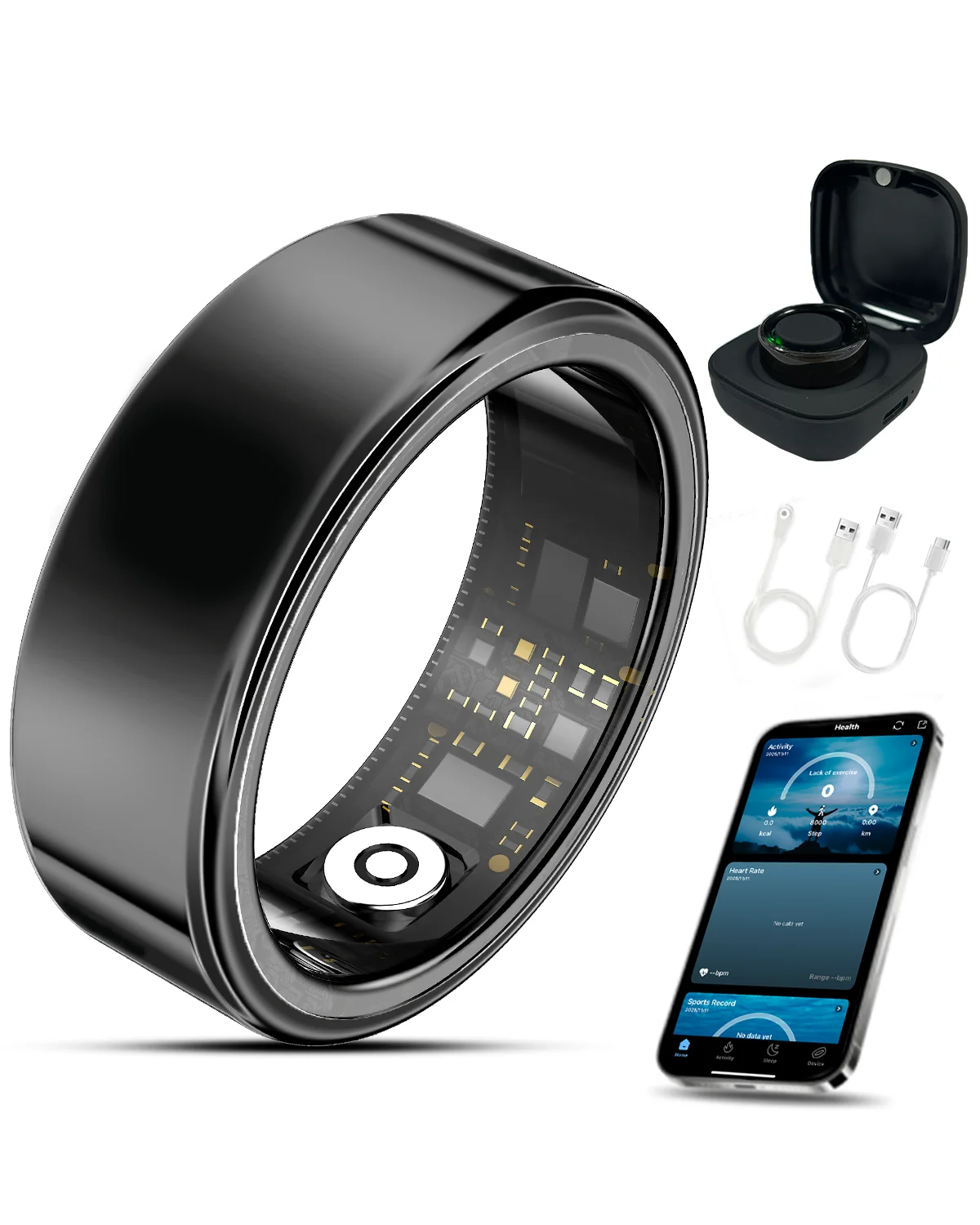 Smart Ring with SpO2 Heart Rate Sleep Monitor - Image 1